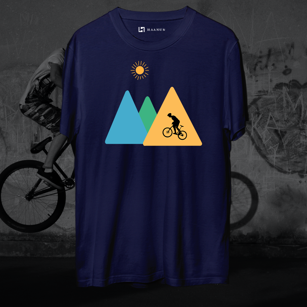 Cycling Round Neck Half Sleeve Unisex T-Shirt
