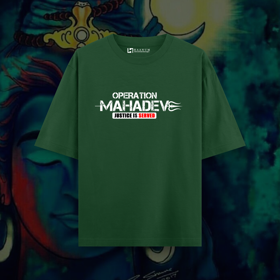 OP Mahadev Oversized Round Neck Half Sleeve Unisex T-Shirt