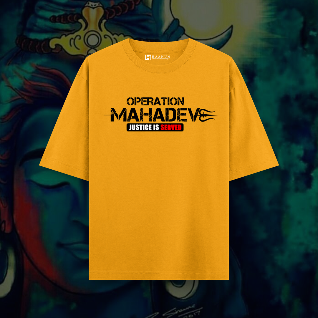 OP Mahadev Oversized Round Neck Half Sleeve Unisex T-Shirt