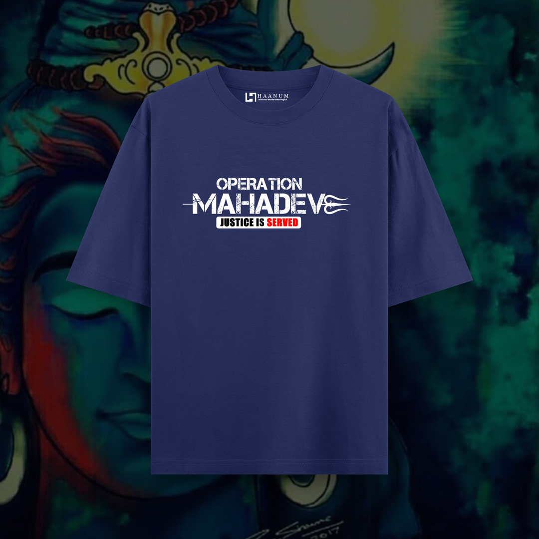 OP Mahadev Oversized Round Neck Half Sleeve Unisex T-Shirt