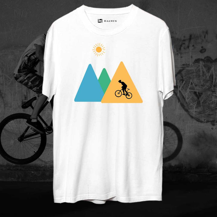 Cycling Round Neck Half Sleeve Unisex T-Shirt
