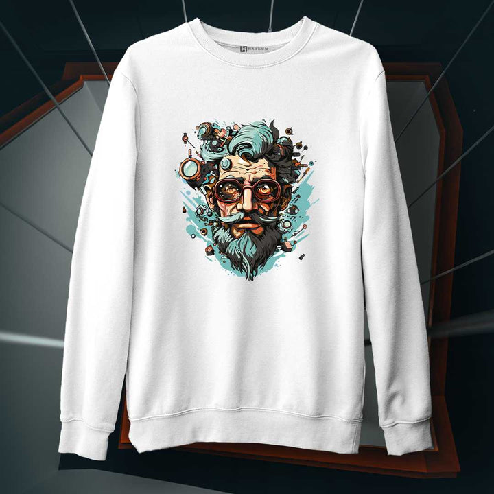 Man Glasses Unisex Sweatshirt - Haanum