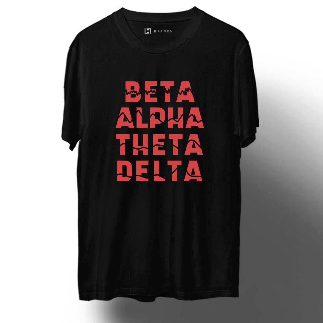 Alpha beta Round Neck Half Sleeve Unisex T-Shirt - Haanum