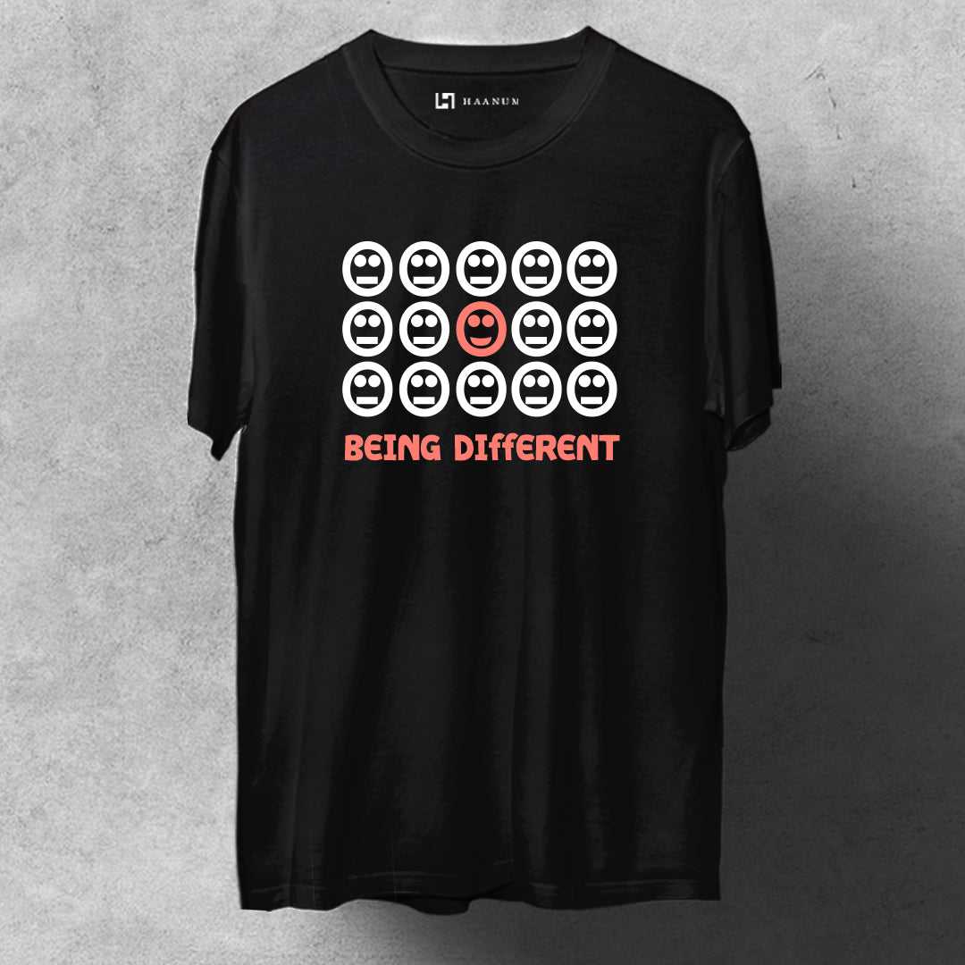 Be Different Crew Neck  Sleeve Unisex T-Shirt
