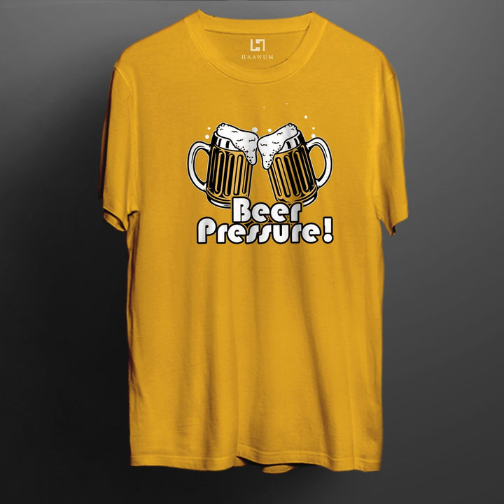 Beer Pressure Round Neck Half Sleeve Unisex T-Shirt