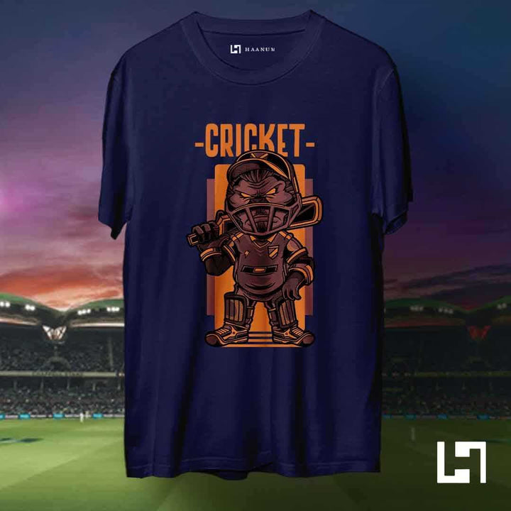 Cricket Craze Crew Neck Half Sleeve Unisex T-Shirt - Haanum