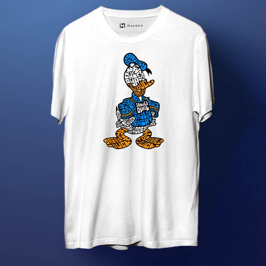 Donald Duck Round Neck Half Sleeve Unisex T-shirt