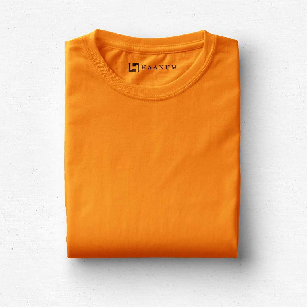 Flag Orange Crew Neck  Half Sleeve Unisex T-shirt