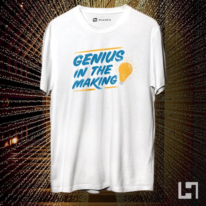 Genius In Progress Round Neck Half Sleeve Unisex T-Shirt