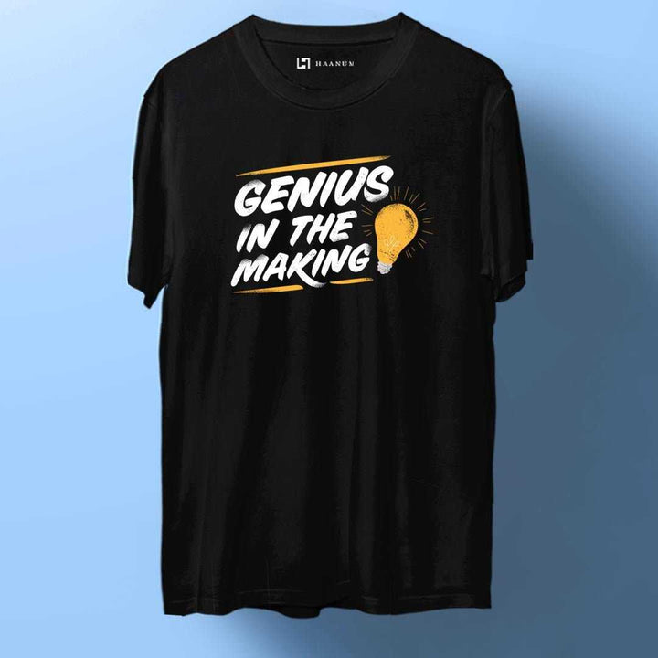 Genius In Progress Crew Neck  Half Sleeve Unisex T-Shirt