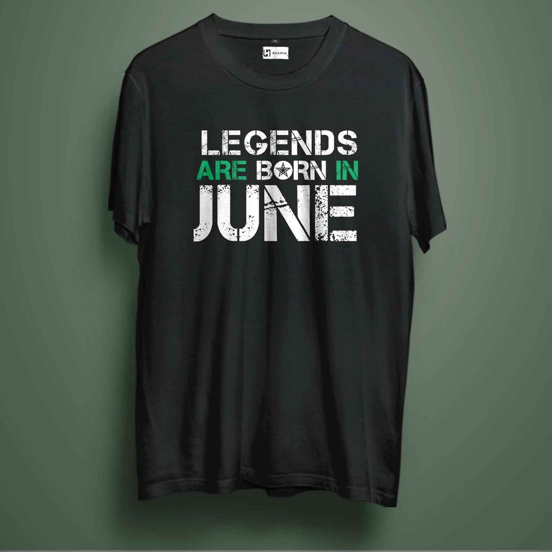 Legends Are Born In June Crew Neck  Sleeve Unisex T-Shirt
