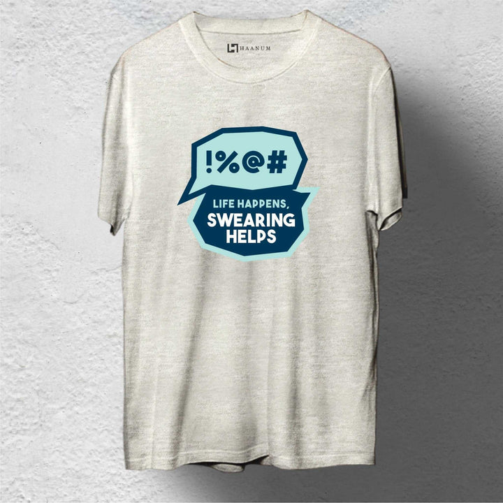Life Happens Round Neck Half Sleeve Unisex T-Shirt