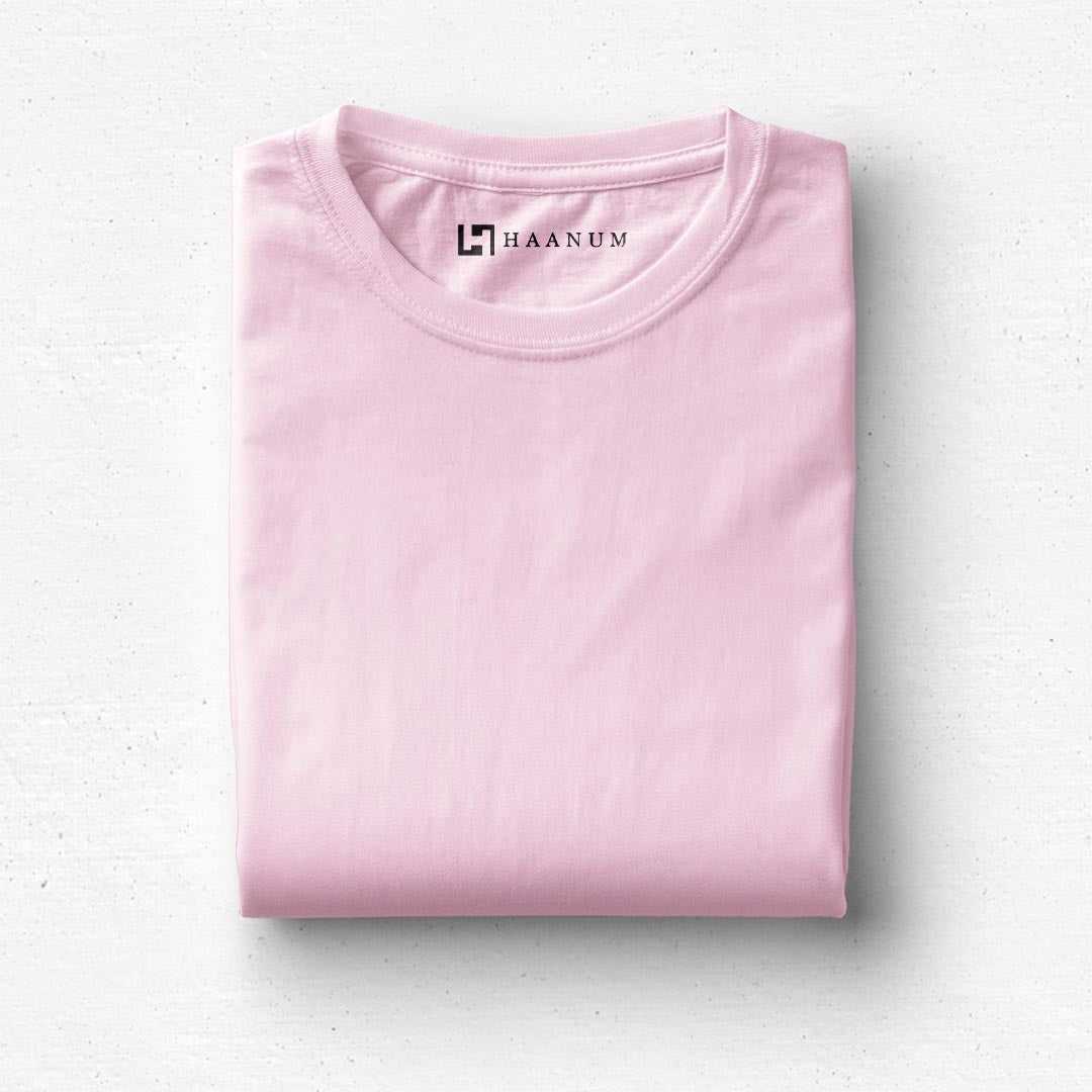 Light Pink Crew Neck  Half Sleeve Unisex T-Shirt