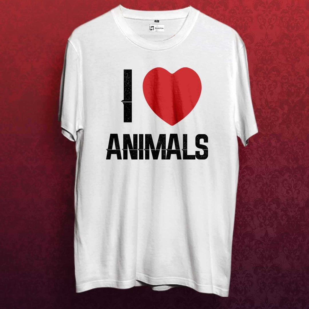 Love All Animals Crew Neck  Sleeve Unisex T-Shirt