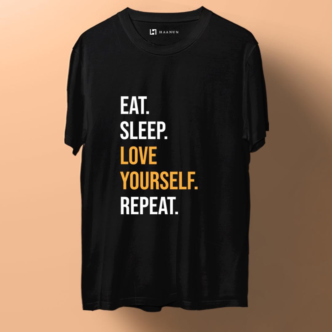Love Yourself Round Neck Half Sleeve Unisex T-Shirt