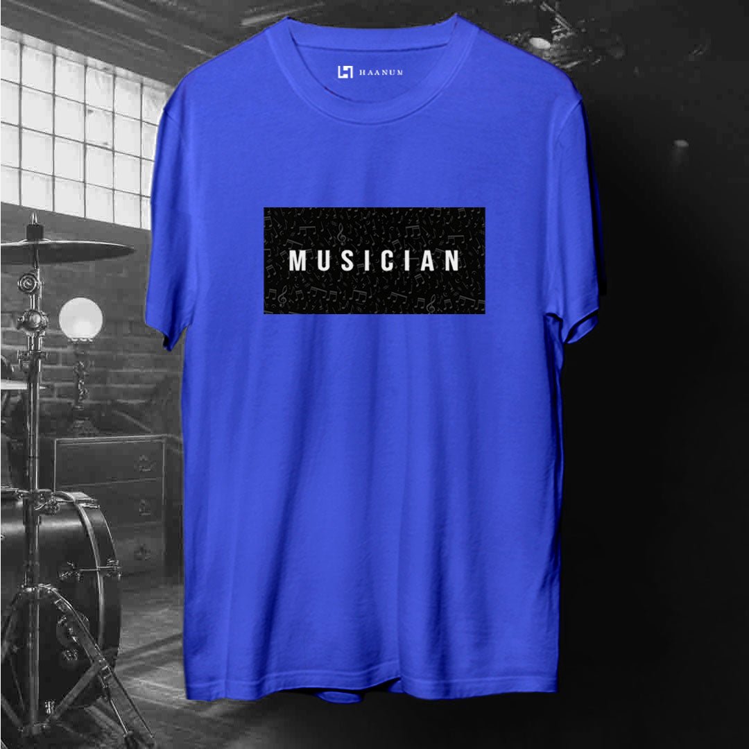Musician Round Neck Sleeve Unisex T-Shirt