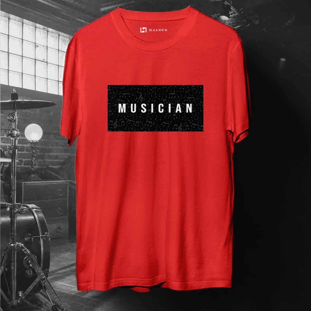 Musician Round Neck Sleeve Unisex T-Shirt