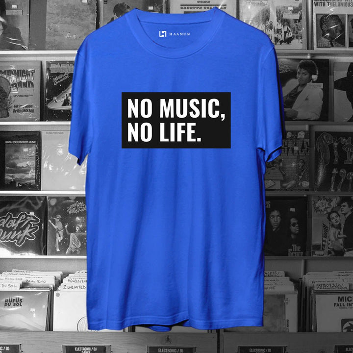 No Music No Life Round Neck Half Sleeve Unisex T-Shirt