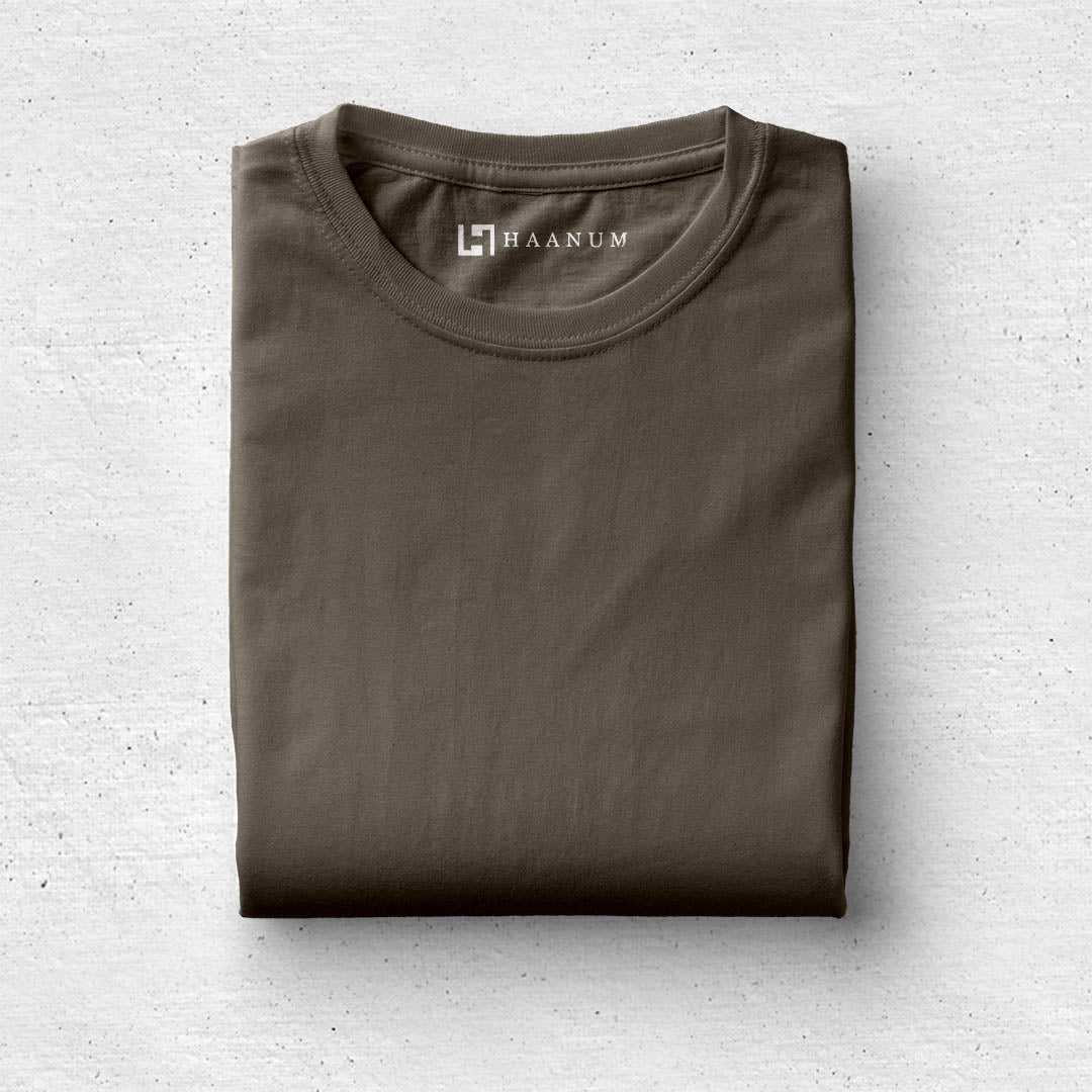 Olive Crew Neck  Half Sleeve Unisex T-Shirt