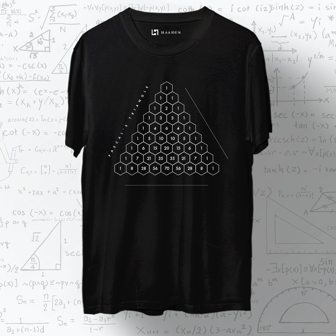 Pascal's Triangle Round Neck Half Sleeve Unisex T-Shirt