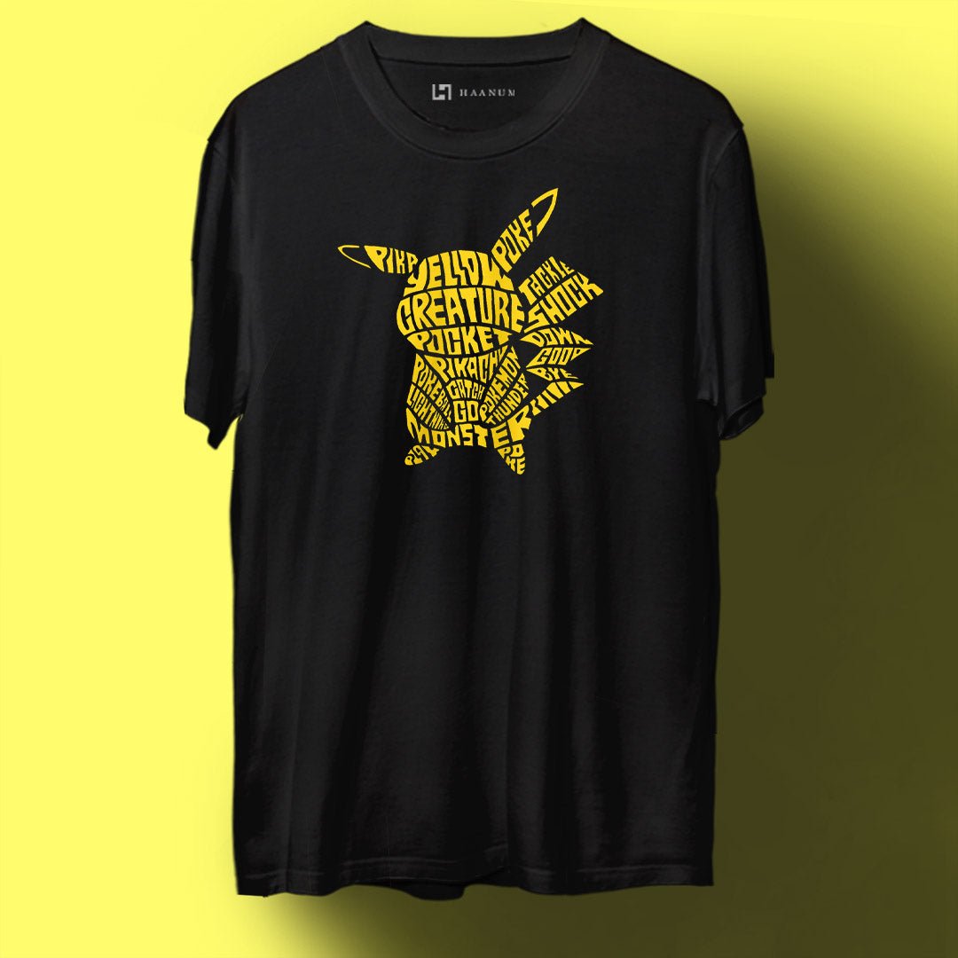 Pikachu Round Neck Half Sleeve Unisex T-shirt