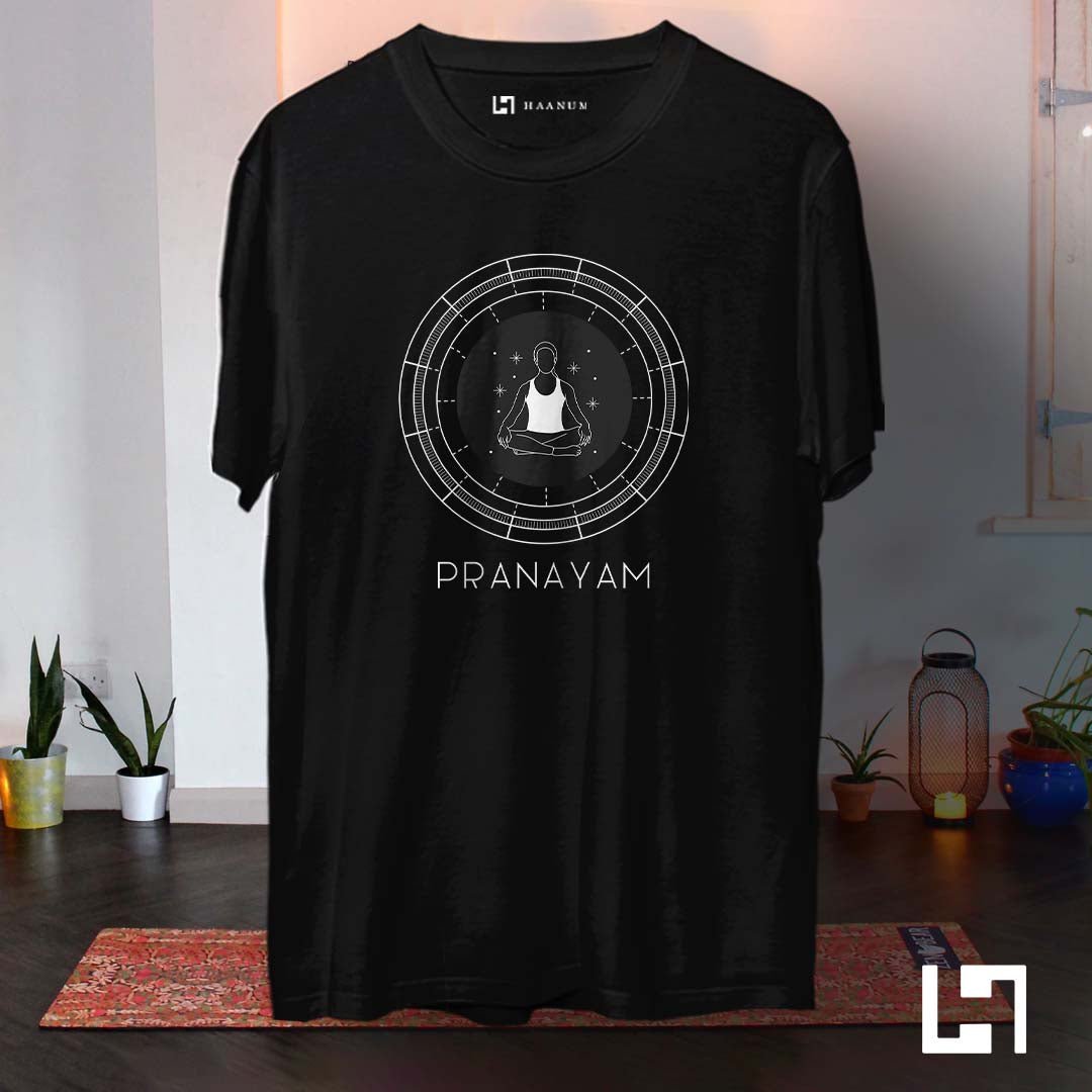 Pranayam Yoga Round Neck Half Sleeve Unisex T-Shirt