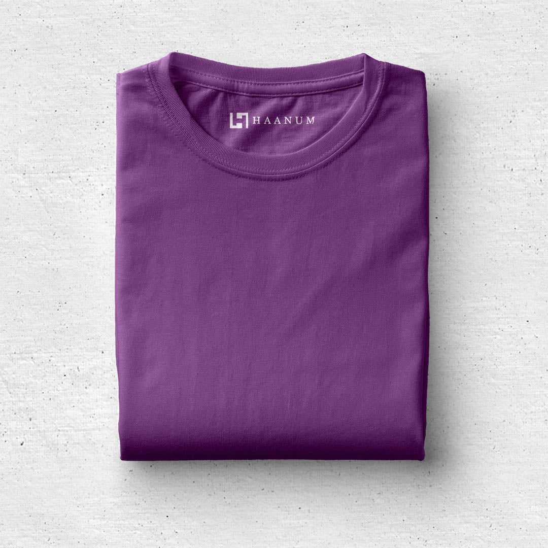 Purple Crew Neck  Half Sleeve Unisex T-Shirt