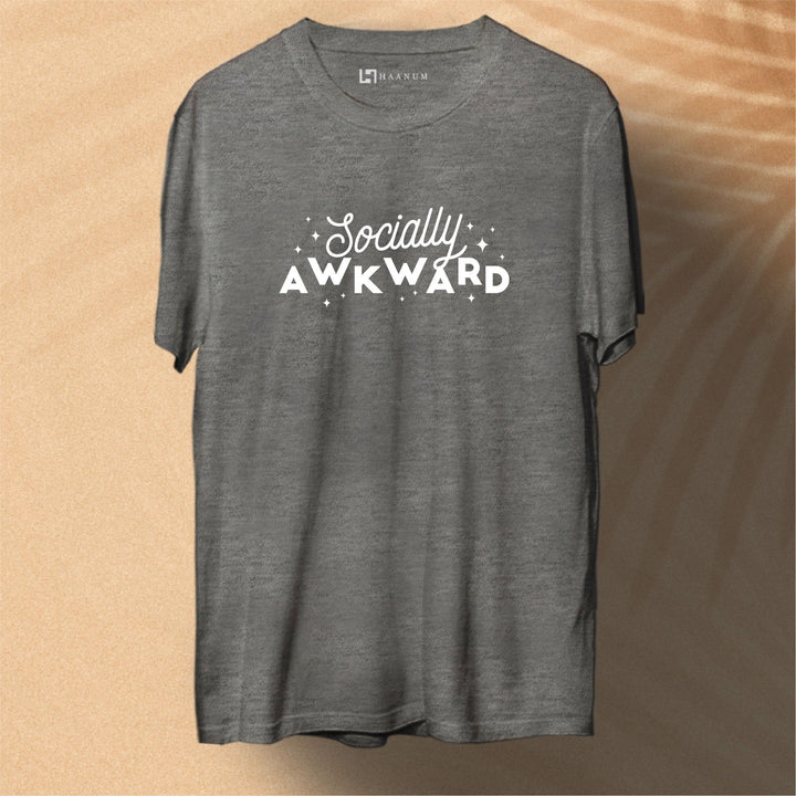 Socially Awkward Round Neck Half Sleeve Unisex T-Shirt