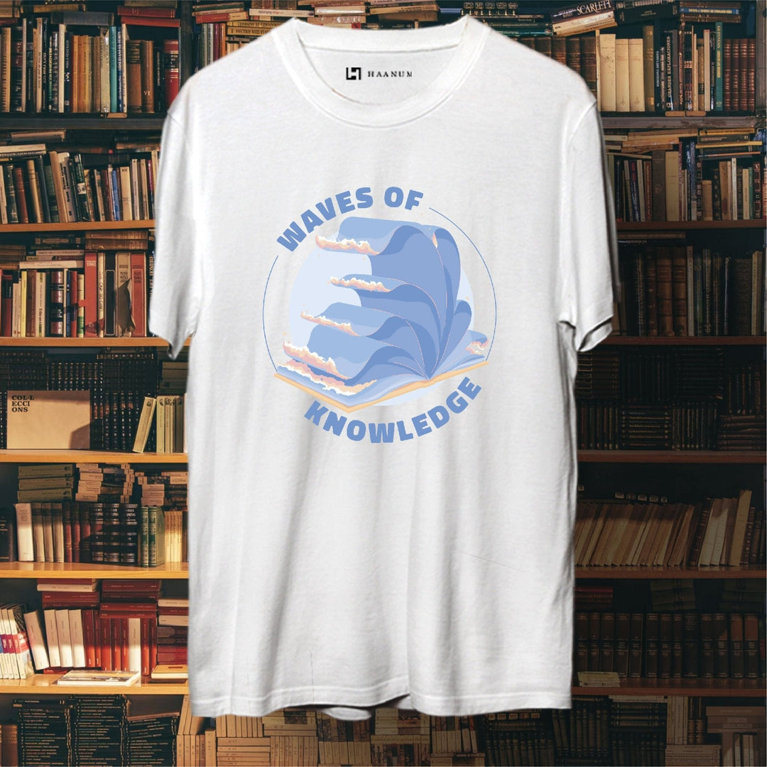 Waves Of Knowledge Round Neck Half Sleeve Unisex T-Shirt