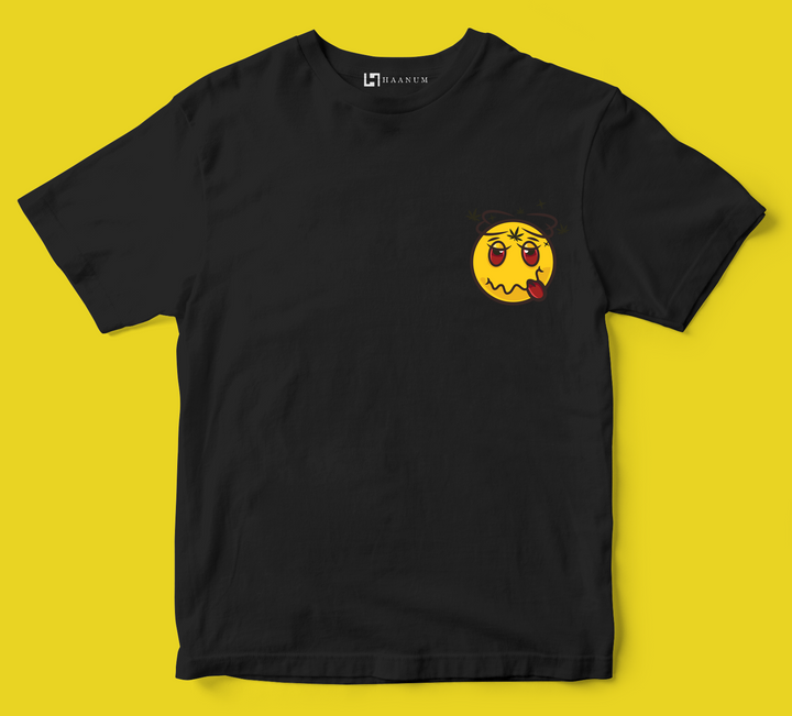 Stoned Pocket Design Round Neck Half Sleeve Unisex T-Shirt
