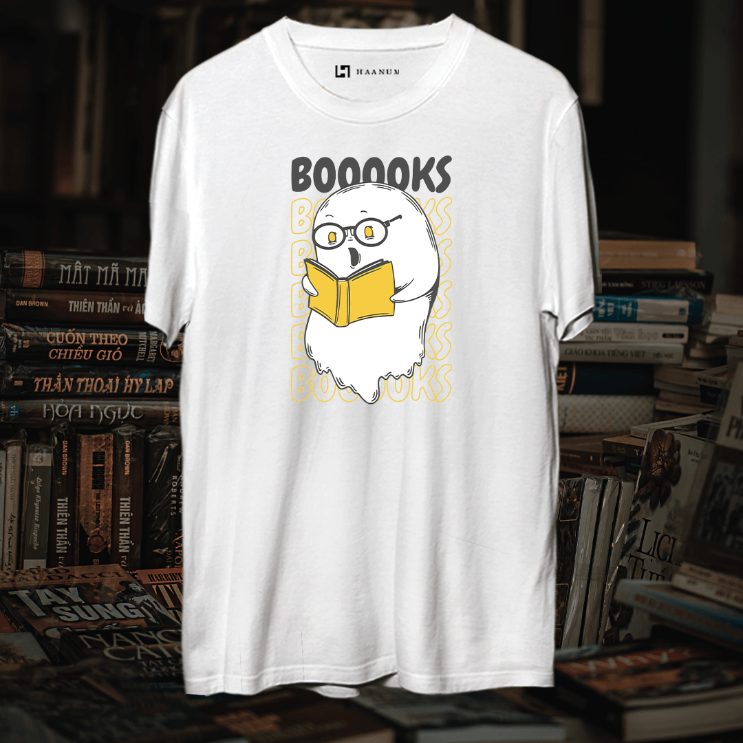 Books Round Neck Half Sleeve Unisex Tshirt - Haanum
