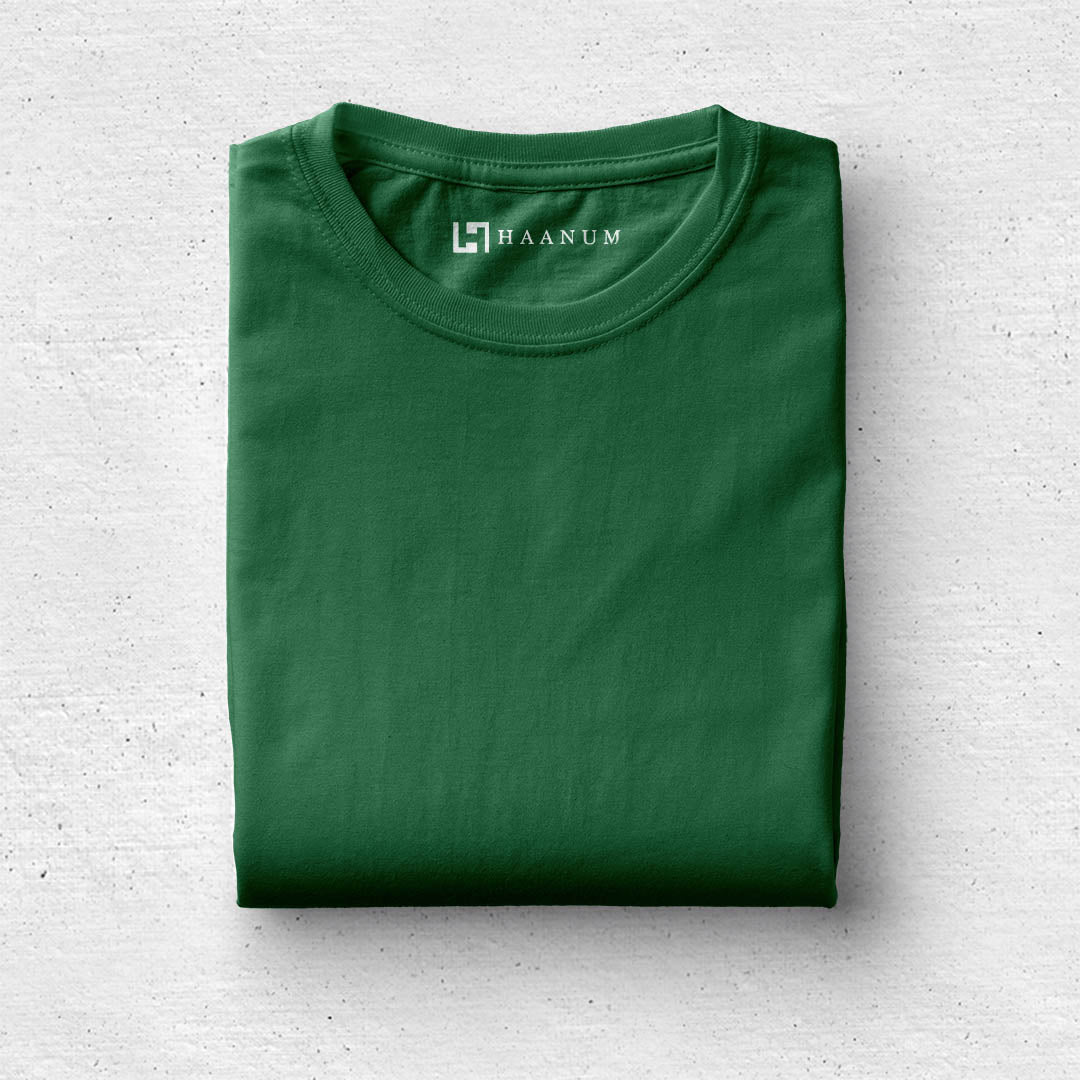 Green Round Neck Half Sleeve Unisex T-Shirt