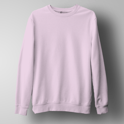 Light Baby Pink Unisex Sweatshirt Plain - Haanum