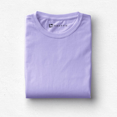 Lilac Round Neck Half Sleeve Unisex T-shirt - Haanum
