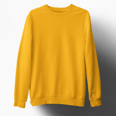 Mustard Unisex Sweatshirt Plain - Haanum