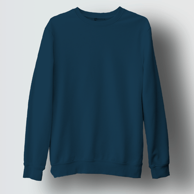 Ocean Blue Unisex Sweatshirt Plain - Haanum