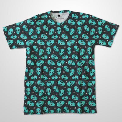 Odd Alien Pattern Full Print Half Sleeve Unisex T-Shirt - Haanum